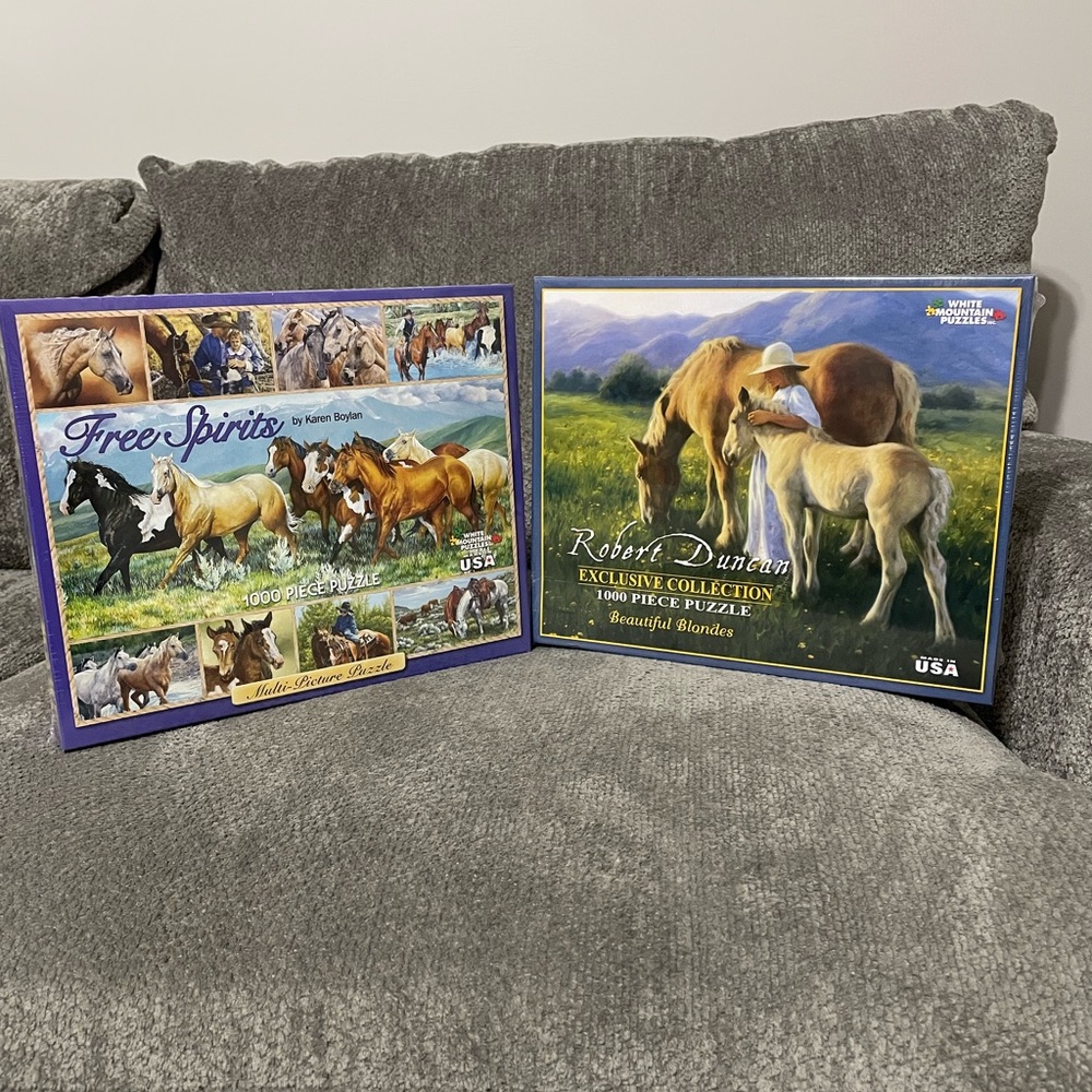 Brand New TWO Horse Jigsaw Puzzles- Robert Duncan and Karen Boylan
